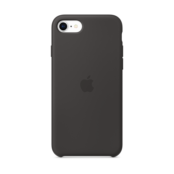 Iphone se white black silicone case pure back print  usen