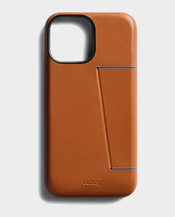 Bellroy iphone 13 pro max leather case 3 card terracotta