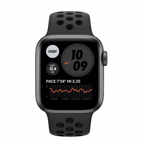 1801052 apple watch nike se gps 40mm gray aluminium case anthracite black sport band in qatar 550x550
