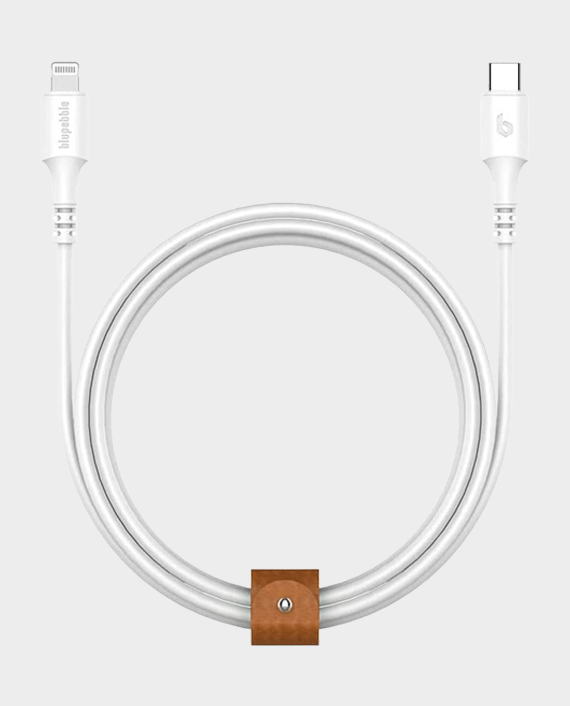 Blupebble power flow usb c to lightning cable 3a 3.9ft white