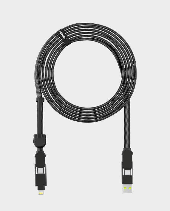 Rollingsquare incharge xl 6 in 1 cable 100w 10ft 3m urban black 1