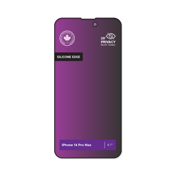 Levelo privacy black edition silicone edge tempered screen protector iphone 14 pro black in qatar 600x600