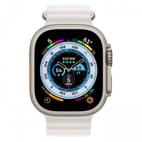 Apple watch ultra titanium case with white ocean band 49mm gps cellular in qatar 600x600