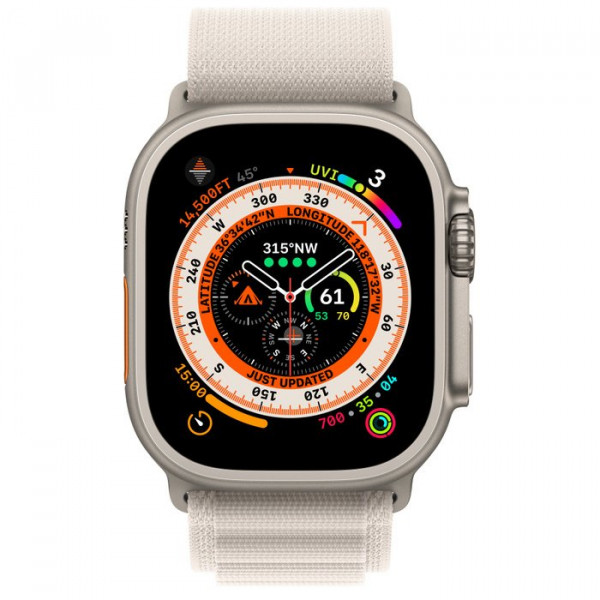 Apple watch ultra titanium case with starlight alpine loop 49mm gps cellular small in qatar 600x600