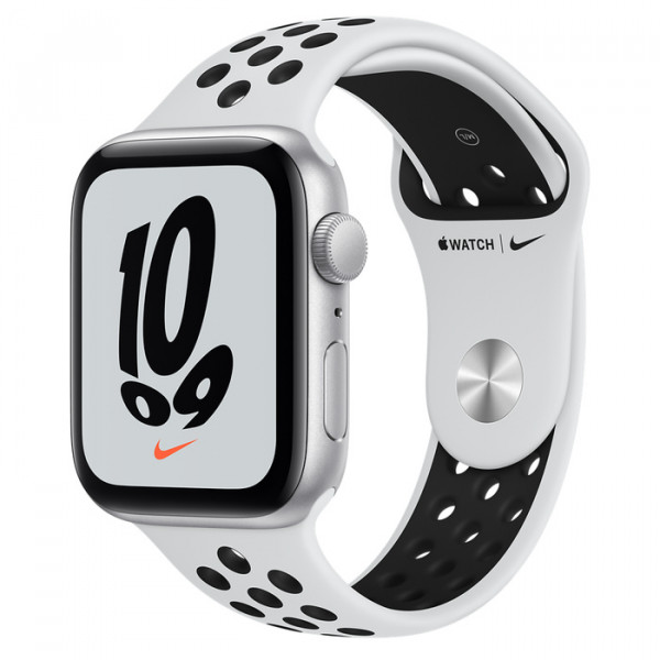 Apple watch nike se gps 44mm silver aluminium case with pure platinum black nike sport band myyh2 in qatar 600x600