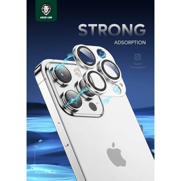 Green lion camera lens pro aluminum protector for iphone 14 pro and 14 pro max silver in qatar 600x600