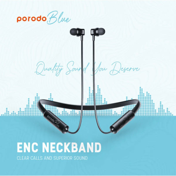 Porodo blue enc neckband in ear earphones in qatar 600x600