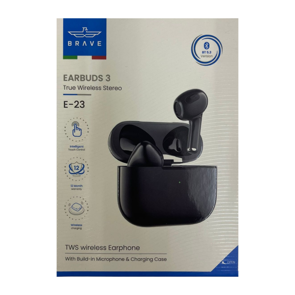 Brave earbuds 3 tws wireless earphone e 23 black in qatar 600x600