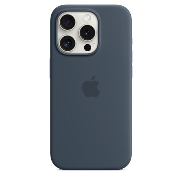 Iphone 15 pro silicone case with magsafe storm blue in qatar 600x600