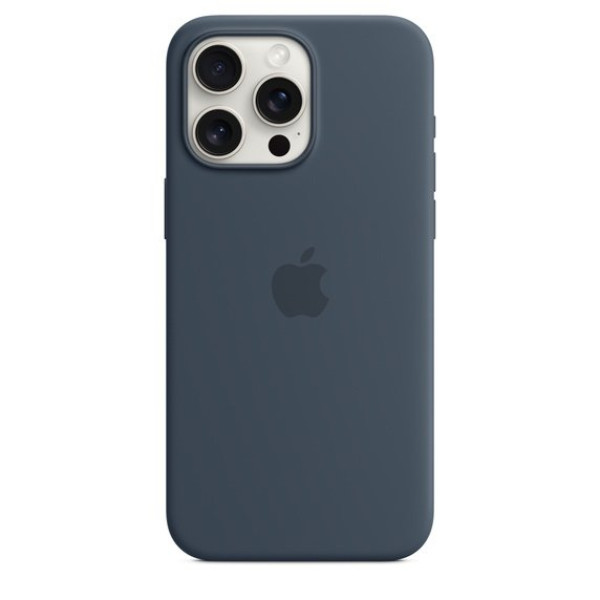 Iphone 15 pro max silicone case with magsafe storm blue in qatar 600x600