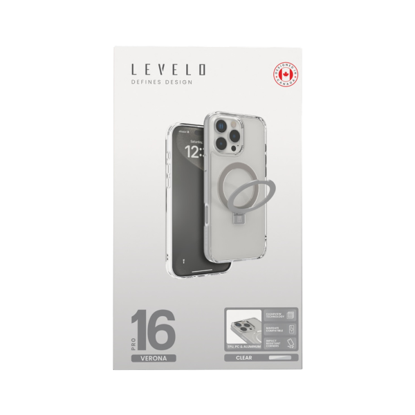 Levelo verona case for iphone 16 pro clear in qatar 600x600