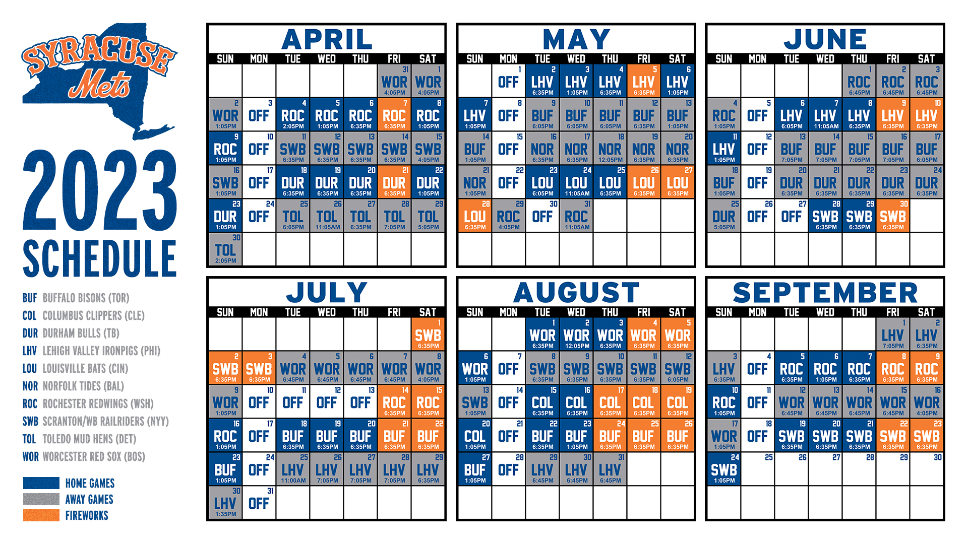 Syracuse Mets Schedule 2025 Printable - Aili Valaria