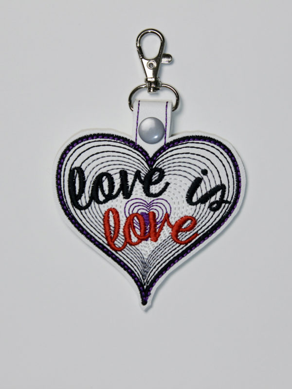 Pride Love is Love SET - 10 Snap Tab Key Fob - Image 3