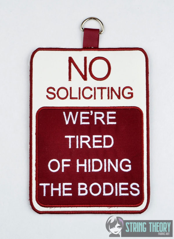 No Soliciting Door Sign & Appliqué