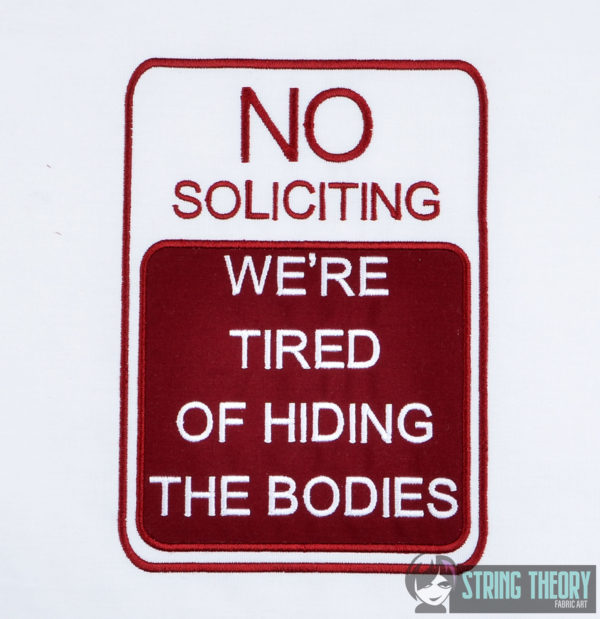 No Soliciting Door Sign & Appliqué - Image 2