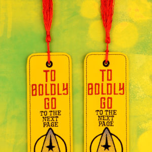 Star Trek – To Boldly Go Bookmark  ITH in the hoop Digital Download for Machine Embroidery Pattern, Design (2ITH 5×7 Hoop)