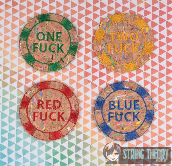 Fucking Poker Chip Coaster Set of 4