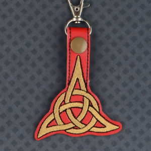 Star Trek – Klingons Symbol Snap Tab Key Fob ITH in the hoop Digital Download for Machine Embroidery Pattern, Design (4×4 Hoop)