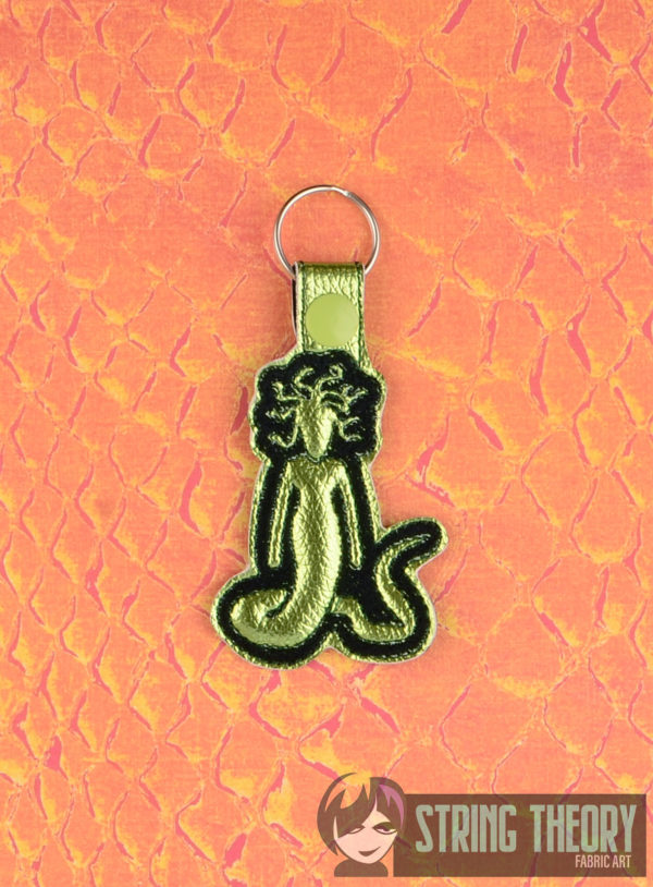 Medusa 2 patterns - Bean Stitch & Burnout Snap Tab Key Fob - Image 2