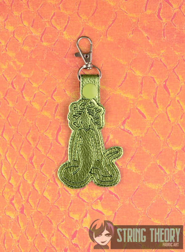 Medusa 2 patterns - Bean Stitch & Burnout Snap Tab Key Fob - Image 3