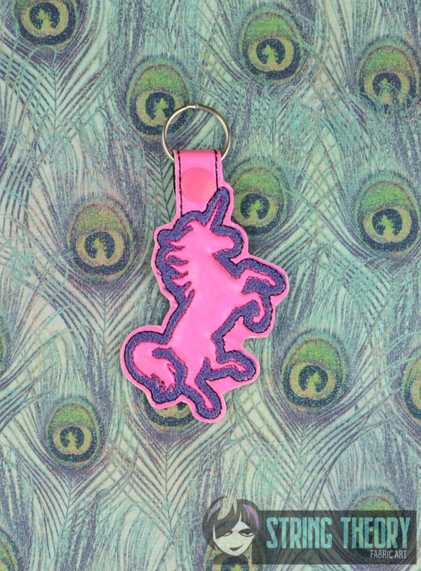 Unicorn Bean Stitch & Burnout Snap Tab Key Fob 2 Patterns - Image 2