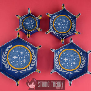 Star Trek – United Federation of Planets Hex Set ITH in the hoop Digital Download for Machine Embroidery Pattern, Design (5×7, 6×10, 7×11, 8×12 Hoop)