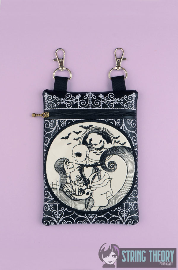 Skull Head & Patch Girl Cemetery Gate Partially Lined Zip Bag - Image 9