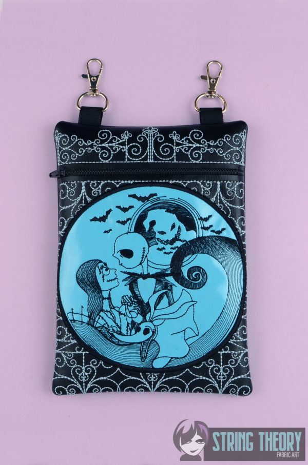 Skull Head & Patch Girl Cemetery Gate Partially Lined Zip Bag - Image 7