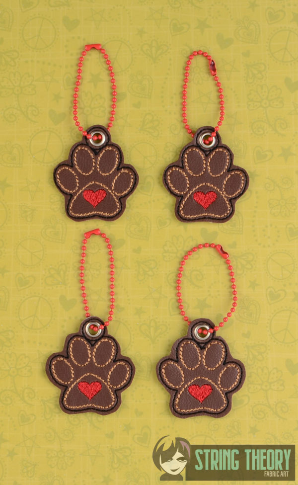 Puppy Heart Print Dangle