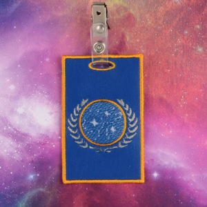 Star Trek – United Federation of Planets ID Badge holder  ITH In The Hoop Digital Download for Machine Embroidery Pattern, Design (4x4 Hoop)