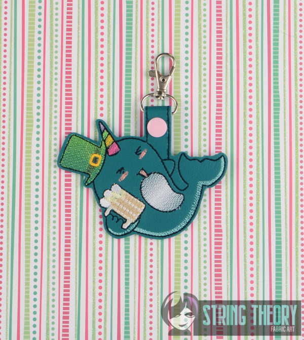 St. Stabby the Narwhal Snap Tab Key Fob