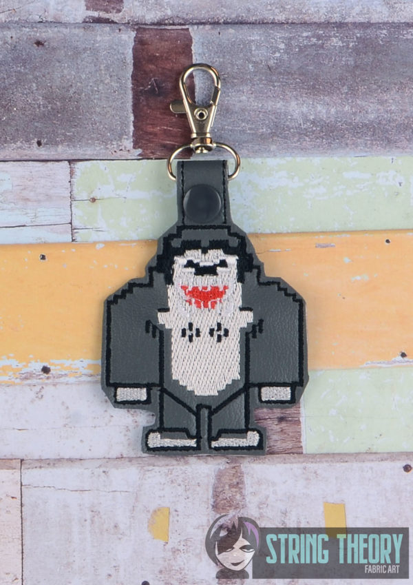 Nipples the 8 Bit Gorilla Snap Tab Key Fob