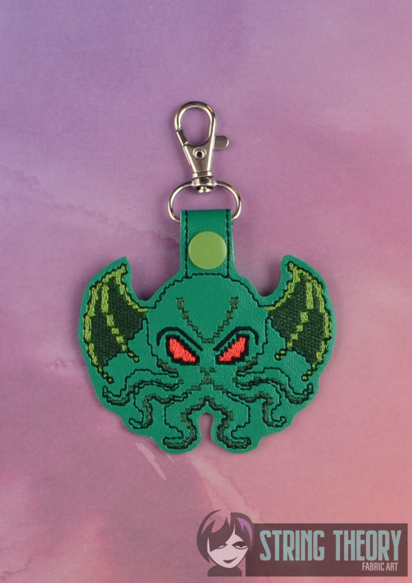 8 Bit Cthulhu Snap Tab Key Fob