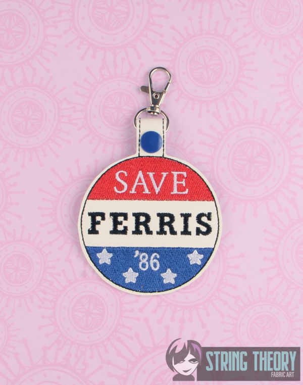 Save Ferris '86 Snap Tab Key Fob