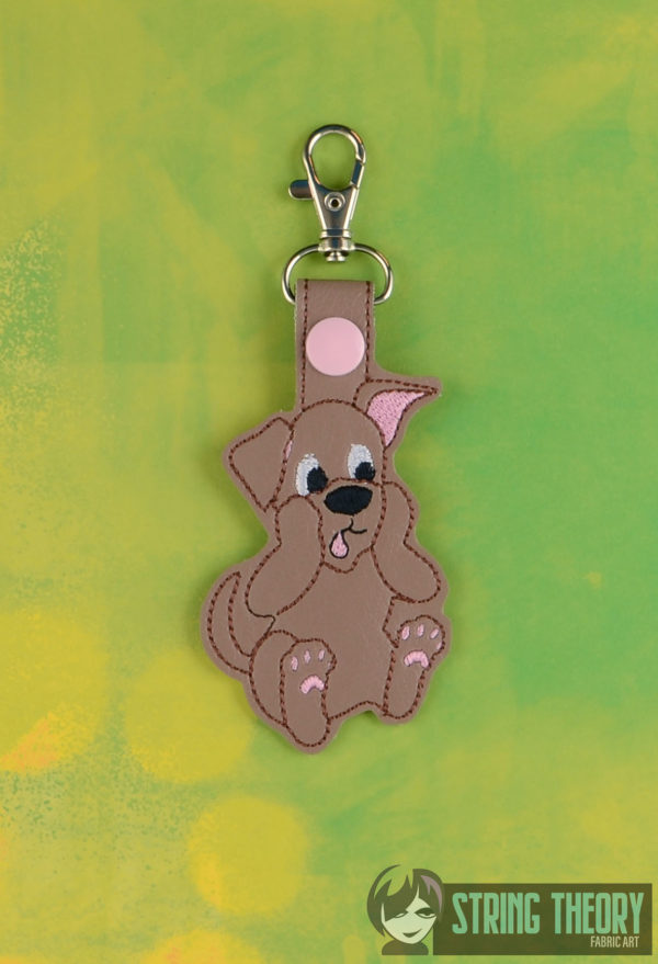 Surprised Doggie Snap Tab Key Fob