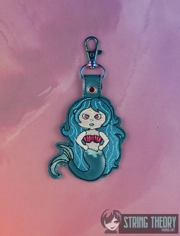 Shelly the Mermaid Snap Tab Key Fob