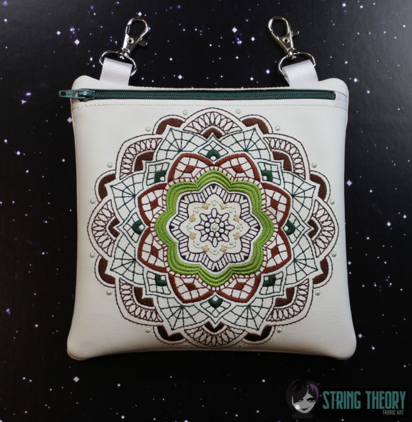 Nymphaea Fractal Fully Lined Zip Bag - Image 3