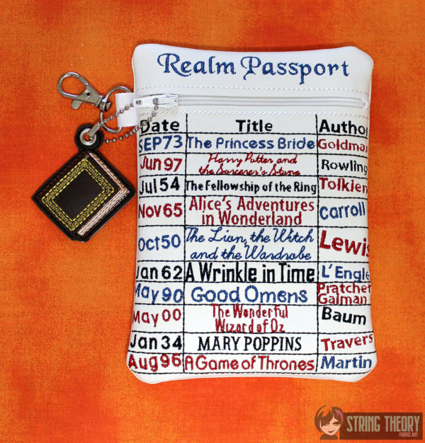 Realm Passport Fantasy Books Library Card Fully Lined Zip Bag - Image 5