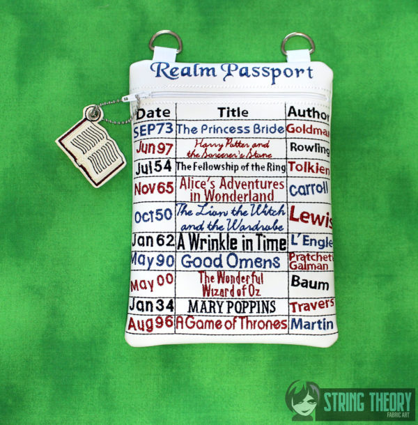 Realm Passport Fantasy Books Library Card Fully Lined Zip Bag - Image 4