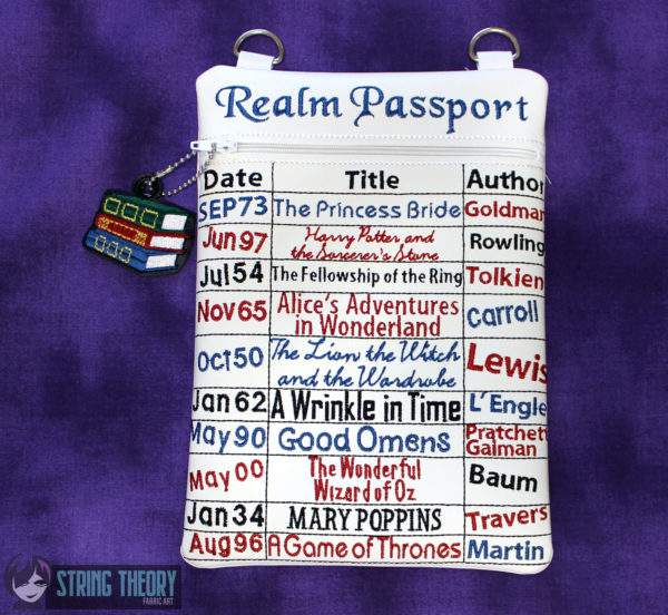 Realm Passport Fantasy Books Library Card Fully Lined Zip Bag - Image 3