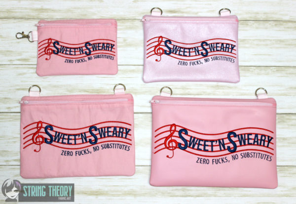 Sweet N Sweary Fully Lined Zip Bag