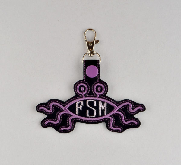 Flying Spaghetti Monster Snap Tab Key Fob