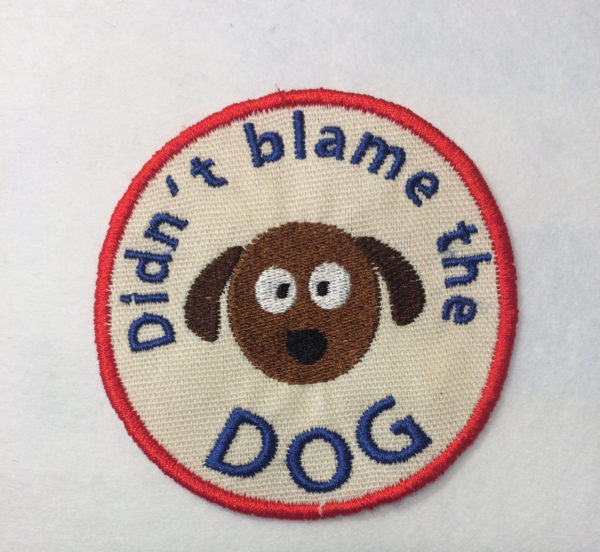 Adult Merit Badge Didn't Blame the dog