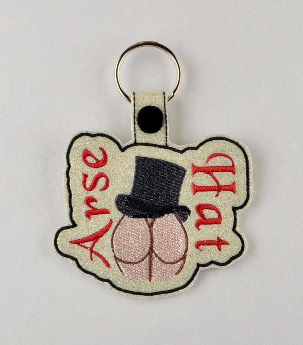 Arse hat Snap Tab Key Fob