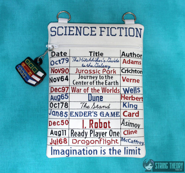 Sci-Fi Science Fiction Books Library Card Fully Lined Zip Bag - Image 5