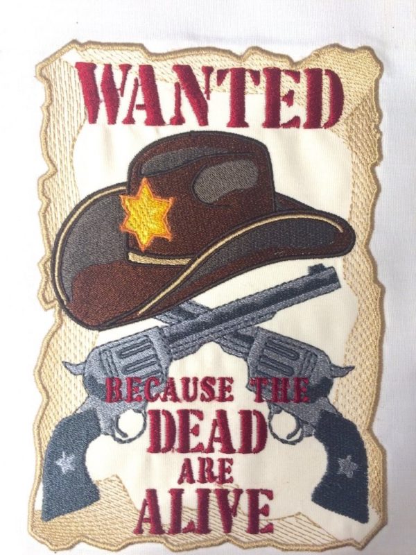 Zombie Apocalypse Wanted Poster Appliqué