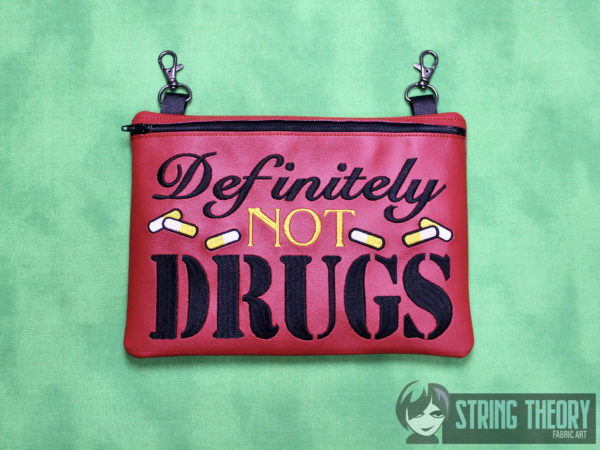 Definitely Not Drugs Fully Lined Zip Bag - Pills Version - Image 3