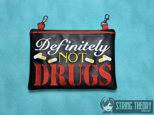 Definitely Not Drugs Fully Lined Zip Bag - Pills Version - Image 2