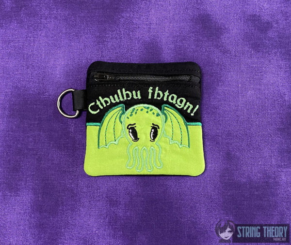 Chibi Cthulhu Fhtagn Fully Lined Zip Bag - Image 6