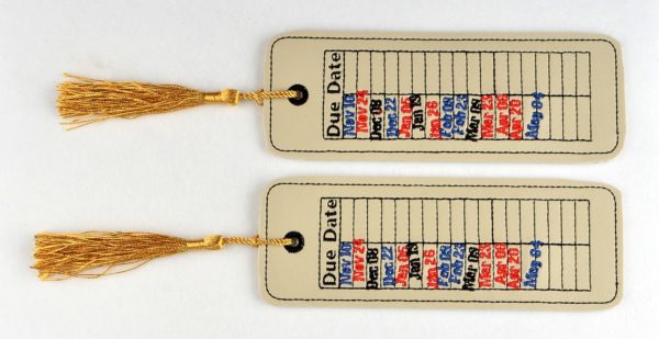 Library Card Due Date Bookmark